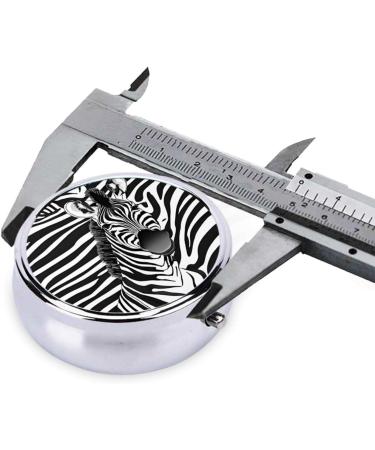 Zebra Print Mini Round Pill Box | 3 Compartment Portable Organizer for Travel Home & Office - Buy Online on GoSupps.com