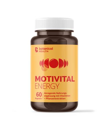 MotiVital Motivation & Lebensfreude Vegan Capsules with Griffonia L-Tyrosine and Pedestrian for Psyche Nerves and Energy Made in Germany - Pack of 60