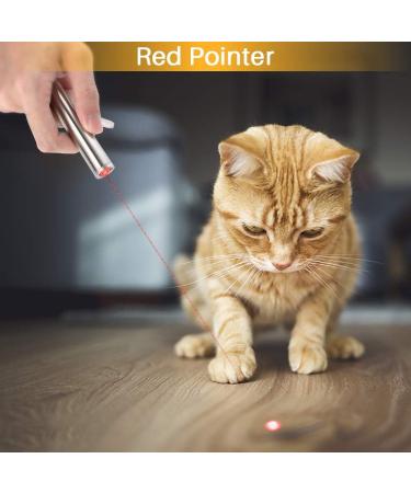 PUTEKCO Cat Chaser Toys Interactive Teaser Wand USB Rechargeable Upgrade 3 in 1 Function include Flashlight and UV Light Multi-Pattern Funny Pet Command Pet Training Exercise Tool for Cat Dog - Buy Online on GoSupps.com