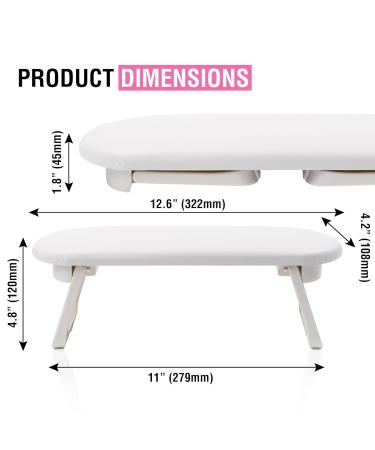 Arm Rest for Nail Care - Foldable Hand Rest with Soft Microfiber Cushion | Ideal for Professionals & Home Use - Buy Online on GoSupps.com