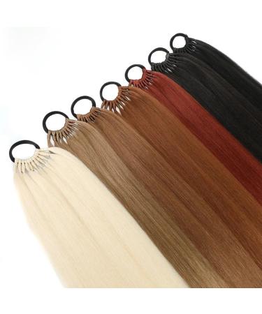 60 cm Long Straight Ponytail Hairpiece - Synthetic Hair Extension for Women & Girls (Light Brown) - Buy Online on GoSupps.com