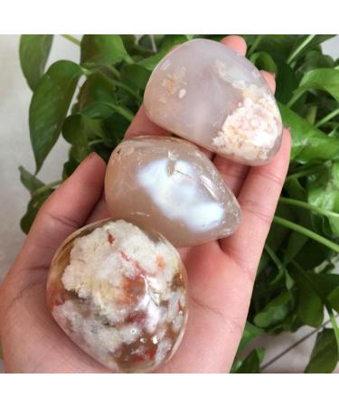 ENPAP 90-100g Beautiful Natural Cherry Blossom Agate Hand Play NaturalStones xingyong - Buy Online on GoSupps.com