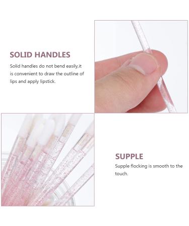 100pcs Silicone Lip Brushes - Disposable Makeup Applicators & Eyeshadow Tools | Luster Pink Soft Flocking Kit - Buy Online on GoSupps.com