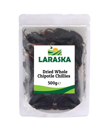 Whole Chipotle Chillies 500g - Great for Mexican Soups Barbeque Sauces Stews and Beans Premium Quality