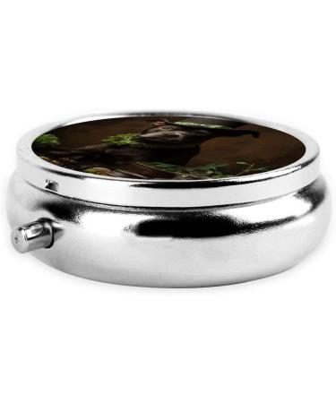 Portable Cute Dog Pill Box | Mini 3-Compartment Metal Organizer for Travel | Must-Have for Small Pills - Buy Online on GoSupps.com
