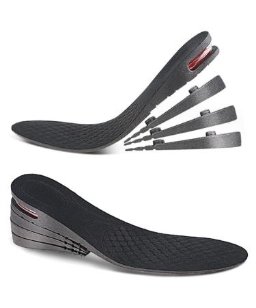 Height Increase Insoles 4 Layers 1.2 to 3 Inches Shoe Lifts Universal Breathable Non-Slip Taller Shoes Insoles Heel Protector Pads with Air Cushion for Women and Men 3cm-7.5cm 1 Pair