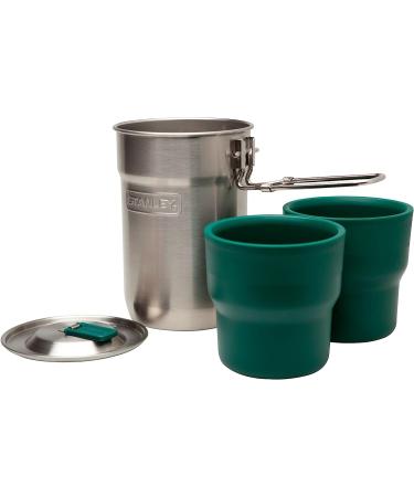 Stanley Adventure Camp Cook Set - 24oz Kettle with 2 Ceramic Cups | Stainless Steel Camping Cookware with Vented Lids | Lightweight Cook Pot for Backpacking & Hiking - Buy Online on GoSupps.com