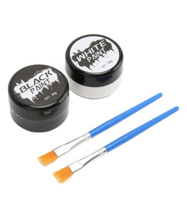 Black & White Face Body Paint Kit for Halloween Easy Apply Wash Off | Cosplay Clown Zombie Makeup - Buy Online on GoSupps.com