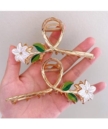 Hair Claw Clips Korean Women Hair Claw Gold Metal Hair Clips Flower Sweet Large Crab Shark Clip Barrette Hairpin Hair Accessories 4 (Color : 8) (Color : 3) (Color : 3 (Color : Gold) - Buy Online on GoSupps.com