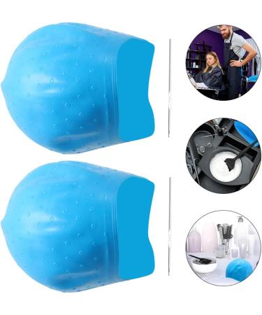 STOBAZA Lot de 2 Sets de Bonnets en Silicone R utilisables pour Coloration Capillaire avec Crochets Chapeaux M ches R sistants et Pratiques Accessoires de Teinture Cheveux pour Usage - Buy Online on GoSupps.com