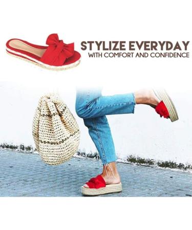 Buy Women's Wedge Heel Slip-On Sandals Plateau Lipper Open Toe Casual Bohemian Style Wide Width Perfect for Summer & Beach - Buy Online on GoSupps.com
