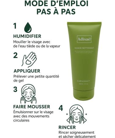  ADISAEL CLEANSING CLOUD Facial Cleansing & Makeup Removing Gel 200ml | Cleanses Detoxifies & Purifies | Combination to Sensitive Skin | Facial Cleanser for Women & Men | Made in France - Buy Online on GoSupps.com
