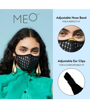 Meo Lite Face Mask - Reusable Washable Breathable & Comfortable | Includes 2 Lite Replaceable Filters (Large Stitch - Buy Online on GoSupps.com