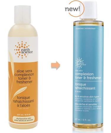 Earth Science Aloe Vera Toner & Freshener - Alcohol Free 8 fl oz | Hydrating Complexion Care - Buy Online on GoSupps.com