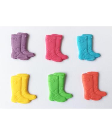 6 Fun & Vibrant Edible Sugar Wellies: Mixed Colours - Buy Online on GoSupps.com