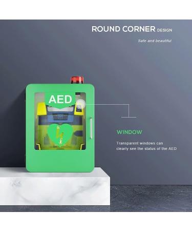 Qianmei AED Defibrillator Storage Cabinet - Wall-Mounted Plastic with Alarm | Adjustable First Aid Cabinet for All AED Models - Buy Online on GoSupps.com