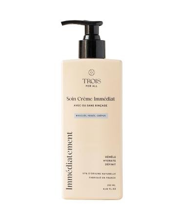 Trois For All - Immediate Cream Care - All-in-1, with and without rinsing - Detangles, hydrates & defines