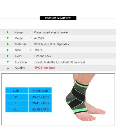 Ankle Support Brace | Adjustable Compression Wrap for Men & Women | Achilles Tendon & Plantar Fasciitis Relief | Black Medium - Buy Online on GoSupps.com