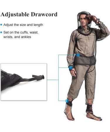 Aomiun Mosquito Suit for Men & Women | Summer Wear Jacket Mitts Pants & Socks - Ultra Fine Mesh for Hiking Fishing & Camping - International Shipping Available - Buy Online on GoSupps.com