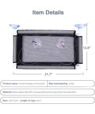 Lcybem Cat Window Hammock - Sturdy Suction Cups Window Perch for Cats - Holds Two Large Cats - 360 Sunbathe - Indoor Cat Window Seat - Buy Online on GoSupps.com