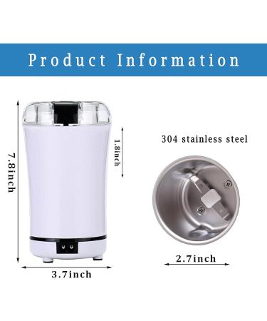 Electric Multifunctional Grinder for Pills and Coffee Beans - White - Buy Online on GoSupps.com