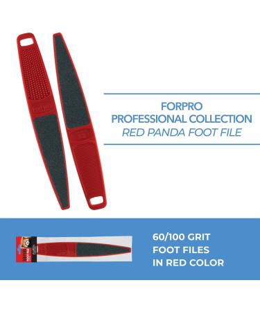 ForPro Red Panda Foot File 60/100 Grit Double-Sided Pedicure File for Feet and Heels - Large Size - Pack of 1 - Buy Online on GoSupps.com