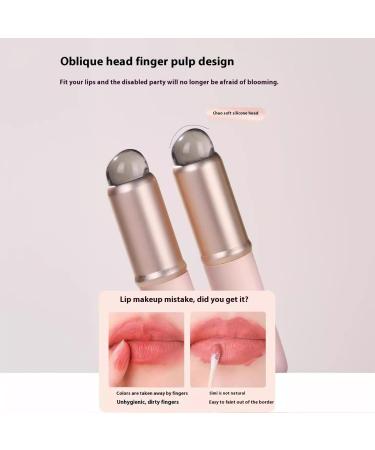 Buy Silicone Lip Brushes - 2pcs Mini Portable Makeup Brush Set for Lip Gloss Lipstick & Concealer with Dust Cap - International Shipping Available - Buy Online on GoSupps.com