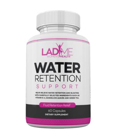 Water Retention Pills for Women Bloating Relief with Vitamin B6 Dandelion & Green Tea Natural Diuretic for Water Draining Bloating & Swelling Detox Capsules - 60 Caps (2 Months Supply) - by LadyMe