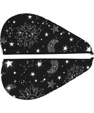 Microfiber Hair Drying Cap - Space Galaxy Soft Absorbent Towel Wrap for Quick Drying Curly Long & Thick Hair - Buy Online on GoSupps.com