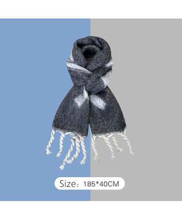 Elegant Dark Gray Triangular Scarf for Women | Autumn Winter Fashion Print | Warm Vintage Style - Buy Online on GoSupps.com