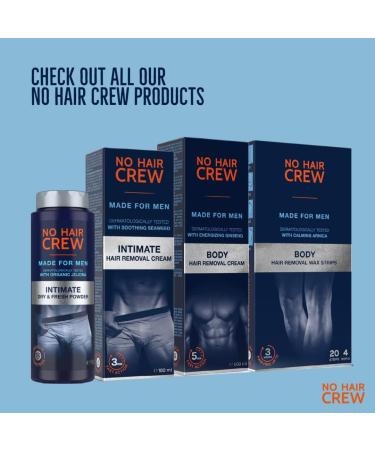 NO HAIR CREW Men's Body Wax Strips - 20 Strips with 4 Cleansing Wipes - Buy Online on GoSupps.com