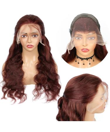 QTHAIR 14A Body Wave Lace Front Wig 18inch Copper Red Pre Plucked Glueless Human Hair - Buy Online on GoSupps.com