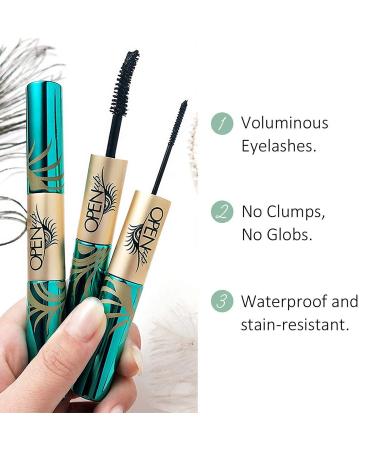 GECOMO Black Volume and Length Mascara - 4D Silk Fiber Lash, Waterproof, No Smudging, Thick & Black - Best Mascara for Women | 1PCS - Buy Online on GoSupps.com