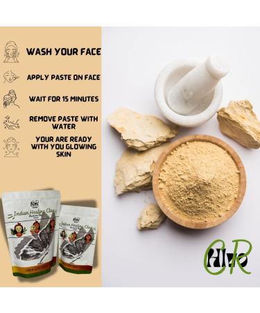 Natural Bentonite Clay Powder | Organic Indian Healing Clay for Deep Pore Cleansing Mask | Fuller s Earth Powder - 17.6 OZ (500g - Buy Online on GoSupps.com