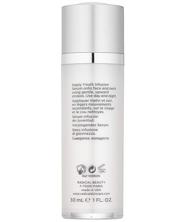 Radical Skincare Youth Infusion Serum - Even Skin Tone Reduce Fine Lines & Wrinkles Hydrates for All Skin Types - Paraben & Cruelty Free (1 oz - Buy Online on GoSupps.com