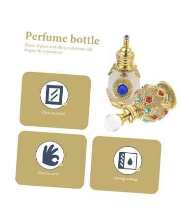 FRCOLOR Pocket Perfume Set - 6 Vintage Crystal Glass Mini Travel Vials & Alloy Bottles for Essential Oils | International Shipping Available - Buy Online on GoSupps.com