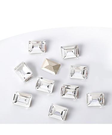 Crystal Nail Rhinestones Clear Nails Gems Stones 10Pcs Pointed Back Rhinestones Diamond Gems For Nail Art Supplies Nail Art Decorations Kits Nail Art Decorations Stickers ND946