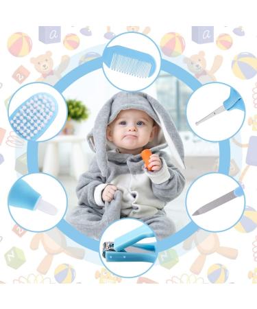 VicBou 13pcs Baby Grooming Kit with Bag - Newborn Care Set for Girls & Boys, Blue - Nail, Hair, Thermometer & Healthcare Accessories Included - Buy Online on GoSupps.com