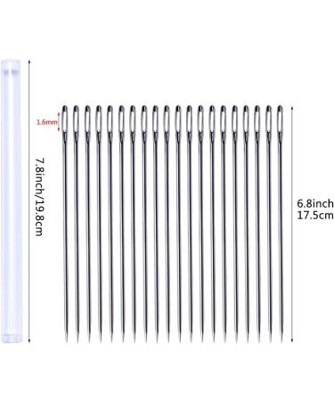 20 Pack Large Eye Long Sewing Needles - 6.8 inch Upholstery Needles for Quilting, Embroidery, Darning, Beading, Doll Making - Buy Online on GoSupps.com
