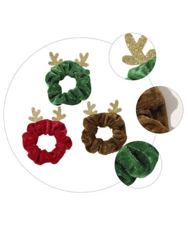 FRCOLOR Christmas Hair Rope Elastics Christmas Scrunchies Christmas Elastics Hair Bands Hair Bobbles Stretchy Spiral Hair Accessory Women Elastic Hair Ring Hair Tie Holder Miss Fabric Cute