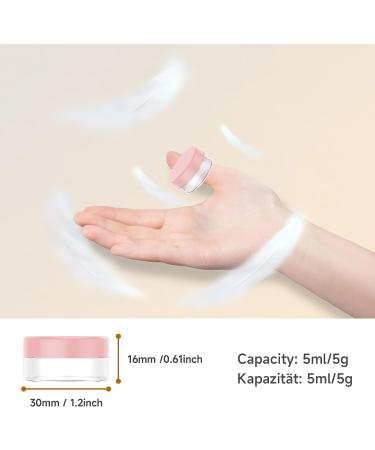 70 Pcs Cosmetic Jars 5 ML Sample Pots For Cosmetics Travel Pots For Cream Travel Pots For Toiletries Travel Pot Cosmetic Pots For Women (70 orange pink) - Buy Online on GoSupps.com