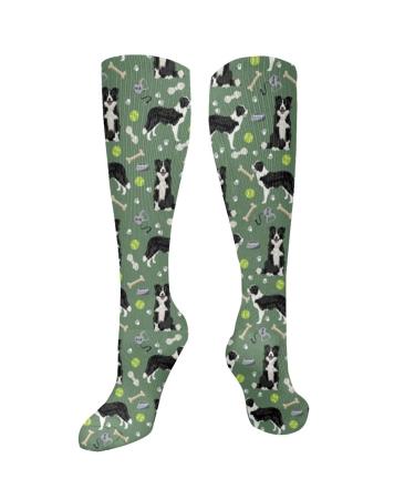 Border Collie Toys Tennis Balls Neutral medium green compression socks for women and men with a blood circulation of 15 20 mmHg is the best support for sporty running and cycling