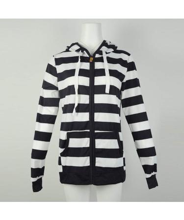 Bigfanshu Womens Ladies Zipper Tops Hoodie Hooded Sweatshirt Coat Casual Slim Jumper Winter Harajuku Trending Product Black XX-Large - Buy Online on GoSupps.com