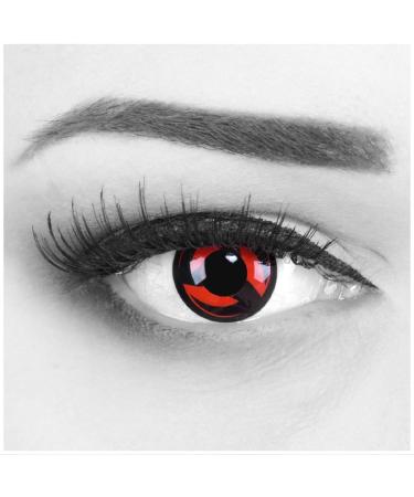 Buy MERALENS Sharingan Eternal Kakashi Red & Black Anime Contact Lenses - Perfect for Cosplay & Halloween - 12 Monthly Wear - Buy Online on GoSupps.com