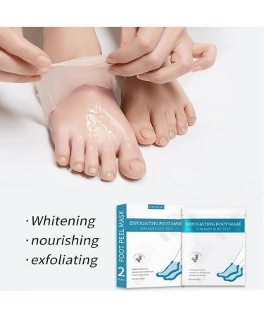 Foot Mask - 4 Pairs Peeling & Moisturizing Socks for Dry Cracked Feet | Spa Treatment for Men & Women | Gentle Corn Removal - Buy Online on GoSupps.com
