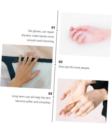 Healeved 2 Pairs Gel Moisturizing Gloves Bibs Overnight Moisturizing Gloves Restorer Soft Hotfix Gloves for Dry Hands Sleeping Gloves Dry Hands Gloves Elasticity Nursing Kit - Buy Online on GoSupps.com