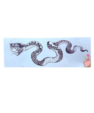 Yeahgoshopping Temporary Snake Tattoo Big Size Black Python Anaconda Fake Arm Leg Neck Body Art (12 x 29 CM / 4.7 x 11.4 IN) - One item