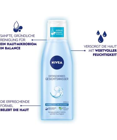 NIVEA Refreshing Facial Toner for Normal and Combination Skin (200 ml) Facial Toner invigorates and refreshes The Skin mild Facial Toner Provides Intensive Moisture 200 ml - old version - Buy Online on GoSupps.com