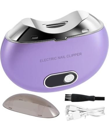 Fingernail Trimmer Electric - Automatic Electric Nail Clipper Electric Nail File | Rechargeable Nail Scraps with Light & 3 Speeds Clipper with LCD Digital Display for Children Seniors Purple - Buy Online on GoSupps.com
