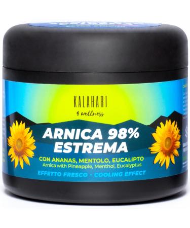 KALAHARI Gel l Arnica 98% Extr me et Extra Fort enrichi en extrait d Ananas - Action intense pour massages des Muscles et Articulations Effet Froid Formule Naturelle Fabriqu en Italie 500ml